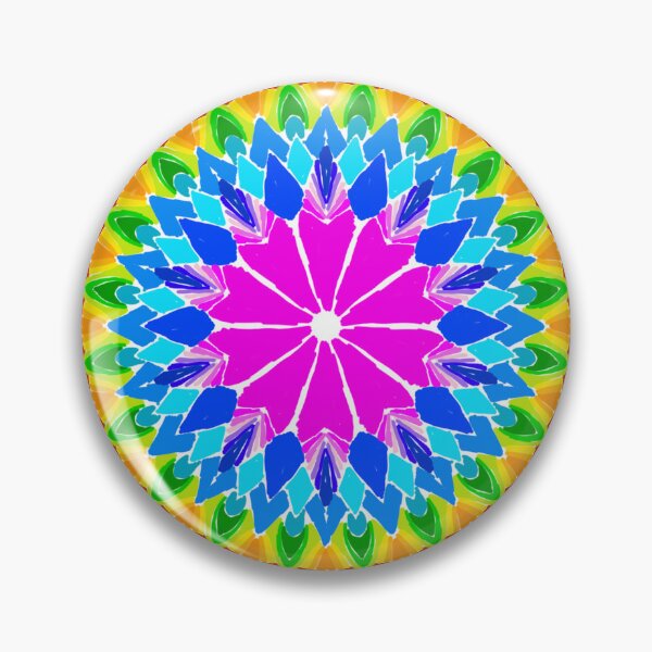 Item preview, Lineless Rainbow Mandala | Vibrant Bright Geometric Art designed and sold by FioreDiCiliegio.