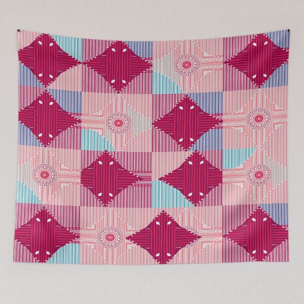 Item preview, Pink and blue block pattern design designed and sold by Chi261.
