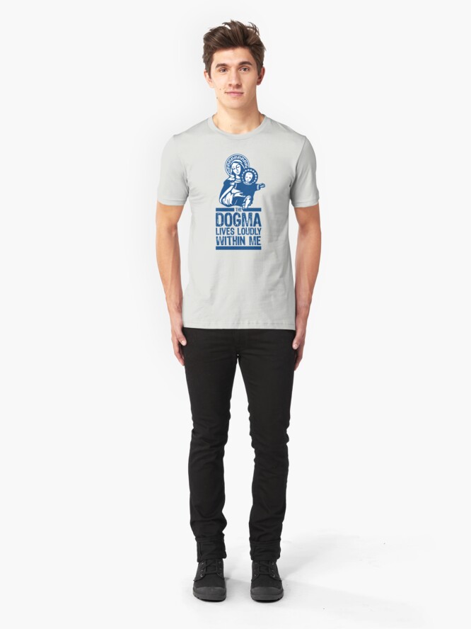 Alternate view of Dogma Lives Loudly Within Mary the Madonna Slim Fit T-Shirt