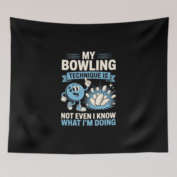 Item preview, My Bowling Technique Is – Funny Bowler Strike Team Art designed and sold by jkrphoto.