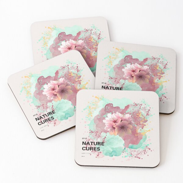 Item preview, "Nature Cures" Cherry Blossom Floral Photography Watercolor Art designed and sold by Liberarteprint.