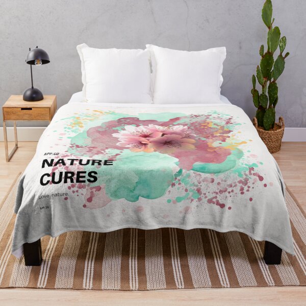 Item preview, "Nature Cures" Cherry Blossom Floral Photography Watercolor Art designed and sold by Liberarteprint.