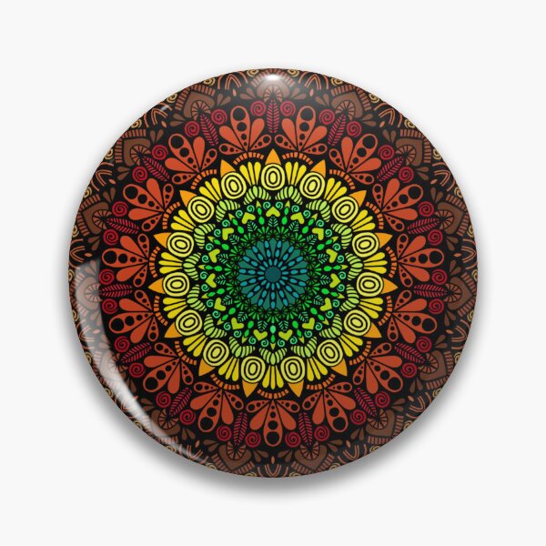 Item preview, Earth Tone Tribal Mandala | Warm Autumn Geometric Art designed and sold by FioreDiCiliegio.