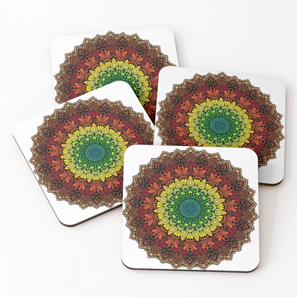 Item preview, Earth Tone Tribal Mandala | Warm Autumn Geometric Art designed and sold by FioreDiCiliegio.