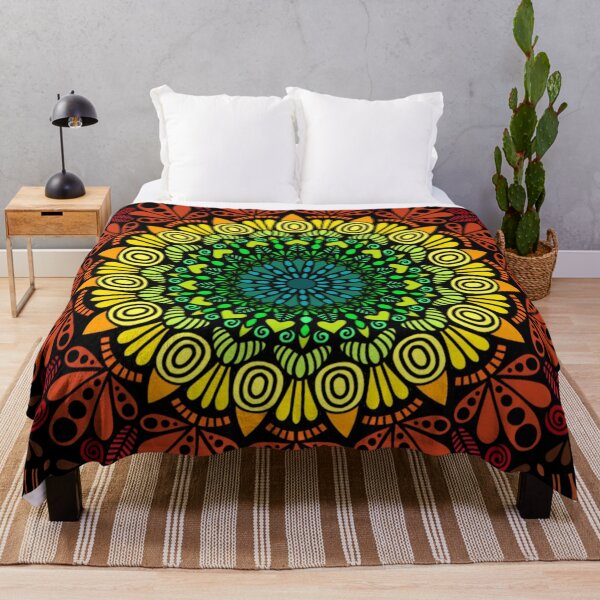 Item preview, Earth Tone Tribal Mandala | Warm Autumn Geometric Art designed and sold by FioreDiCiliegio.