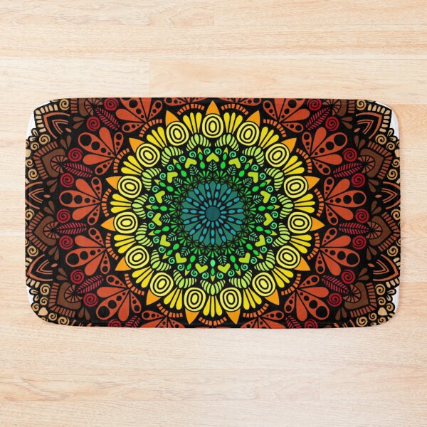 Item preview, Earth Tone Tribal Mandala | Warm Autumn Geometric Art designed and sold by FioreDiCiliegio.