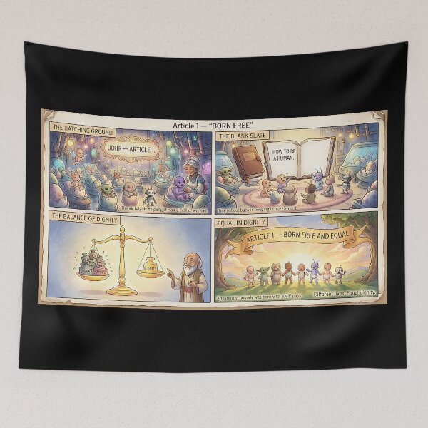 Item preview, Universal Declaration of Human Rights: Born Free and Equal designed and sold by Mianku | Für das Leben.