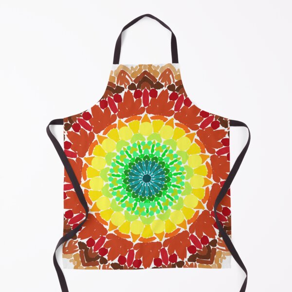 Item preview, Lineless Earth Tone Mandala | Warm Autumn Mosaic Art designed and sold by FioreDiCiliegio.