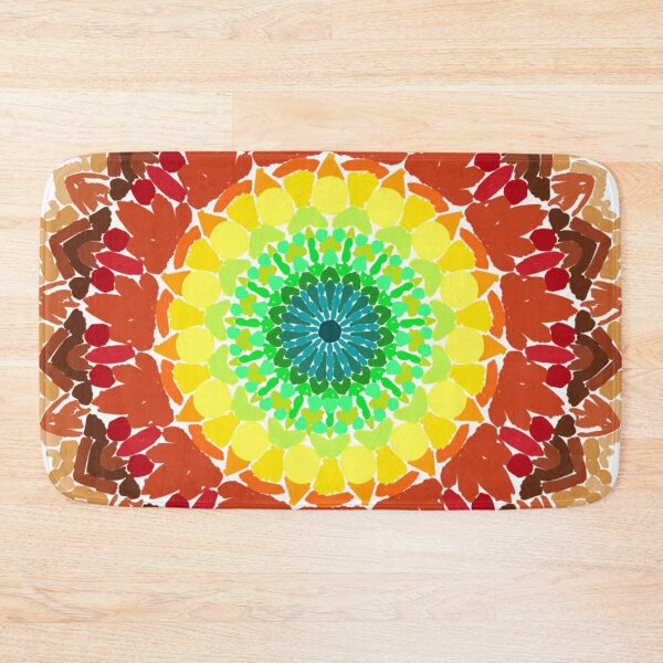 Item preview, Lineless Earth Tone Mandala | Warm Autumn Mosaic Art designed and sold by FioreDiCiliegio.