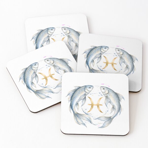 Item preview, Pisces Watercolor Fish Symbol Elegant designed and sold by Zodiac Celestial Art.