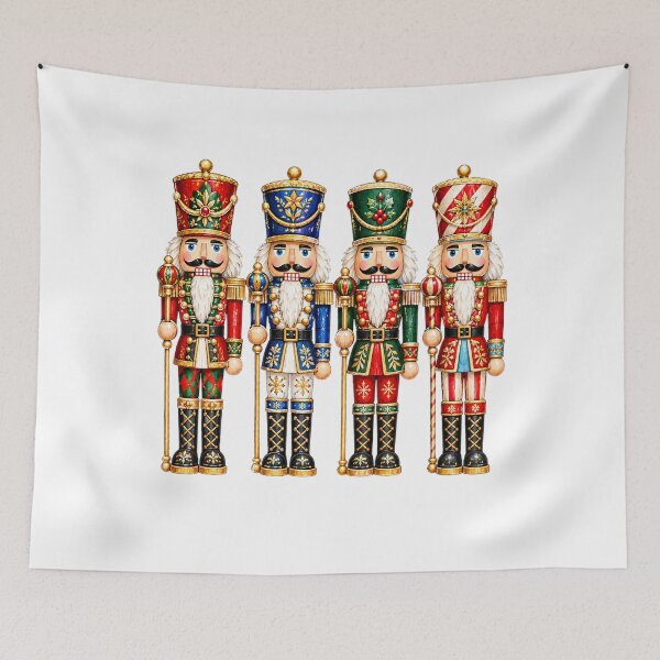 Item preview, Traditional Christmas Nutcrackers Squad Festive Soldiers Neutral Christmas designed and sold by CatiaStudioArt.