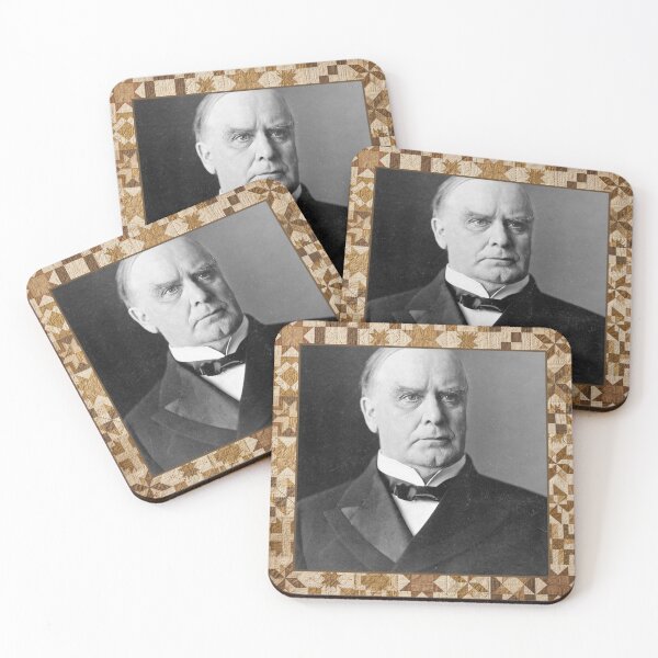 Item preview, William McKinley — Vintage Presidential Quilt Blanket designed and sold by Bluntees .