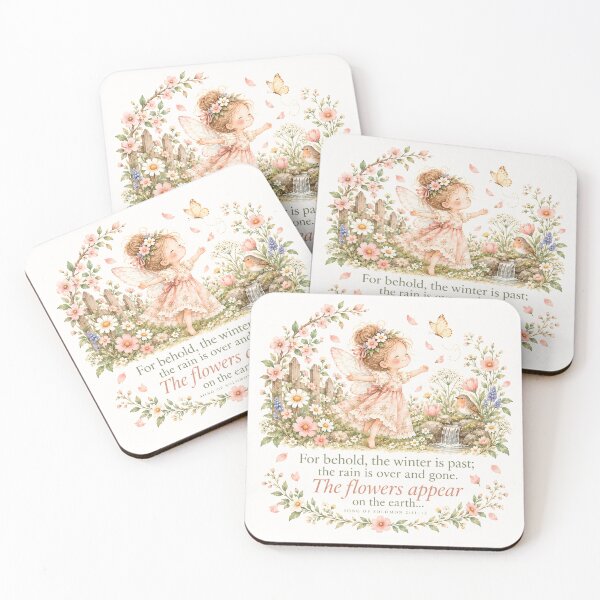 Item preview, The Flowers Appear – Christian Fairy Garden Bible Verse Art designed and sold by looplandger.