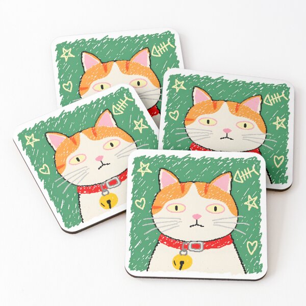 Item preview, Cute Cat With Bell Orange designed and sold by ballnicholas.