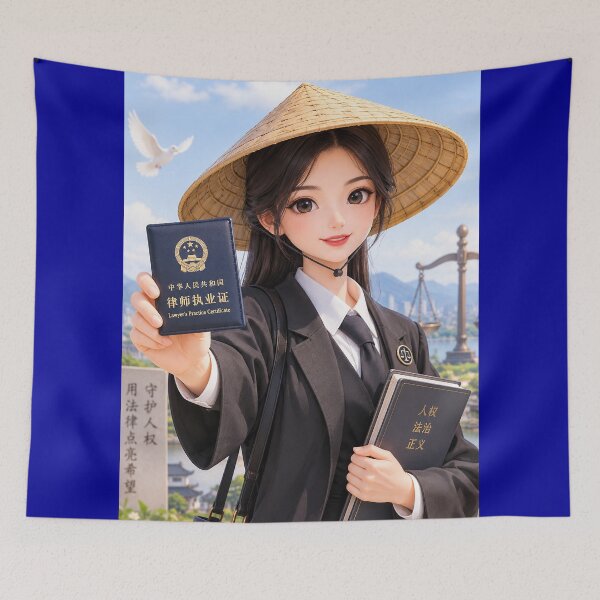 Item preview, Lawyer Shows Her License: A Smile Beneath the Conical Hat 律師亮證：斗笠下之微笑 designed and sold by Peace Culture Shanghai.