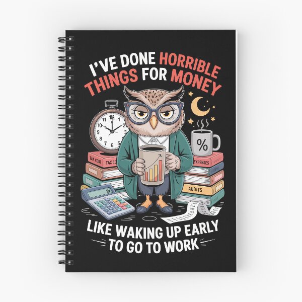 Item preview, I've Done Horrible Things For Money – Funny Accountant Owl Art designed and sold by jkrphoto.