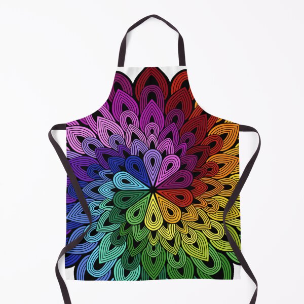 Item preview, Rainbow Peacock Mandala | Vibrant Floral Geometric Art designed and sold by FioreDiCiliegio.