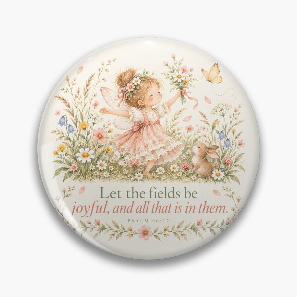 Artikelvorschau, Let the Fields Be Joyful – Christian Fairy Garden Bible Verse Art entworfen und verkauft von looplandger.