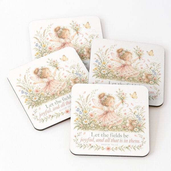 Item preview, Let the Fields Be Joyful – Christian Fairy Garden Bible Verse Art designed and sold by looplandger.