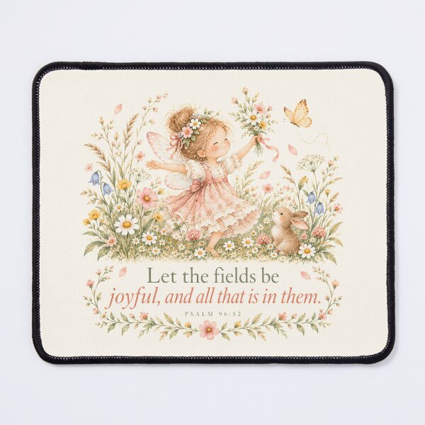 Item preview, Let the Fields Be Joyful – Christian Fairy Garden Bible Verse Art designed and sold by looplandger.