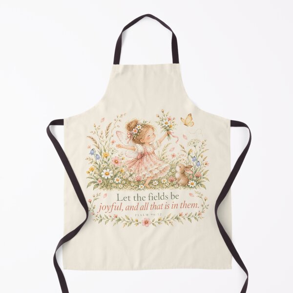 Artikelvorschau, Let the Fields Be Joyful – Christian Fairy Garden Bible Verse Art entworfen und verkauft von looplandger.