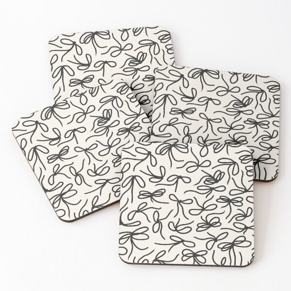 Item preview, Ribbon Bows 02 | Black Christmas Bow Pattern on Cream designed and sold by MarleneCanto.