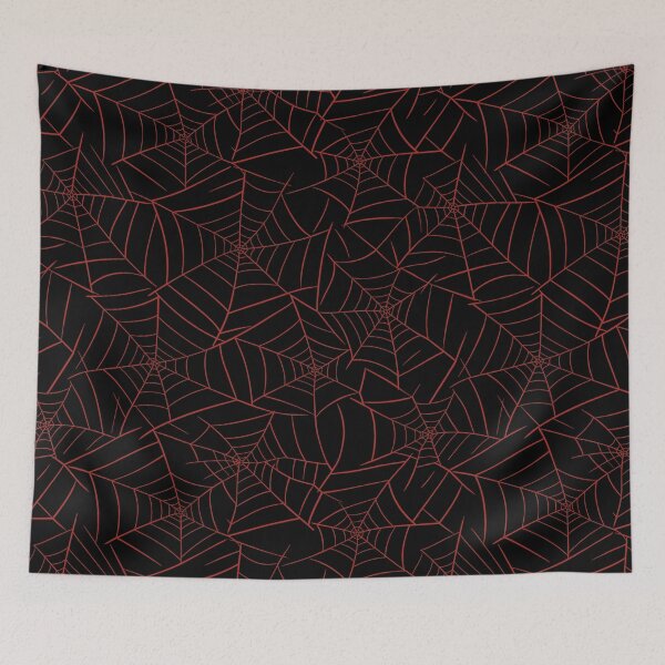 Item preview, Red Black Spider Web Pattern designed and sold by imaniko.