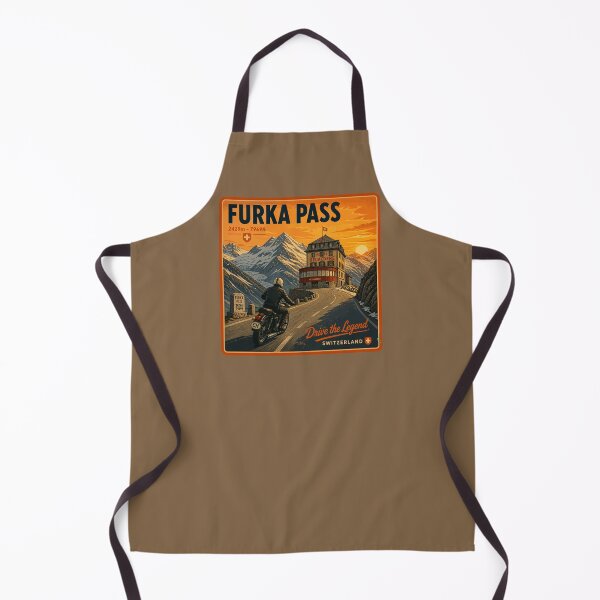 Item preview, Furka Pass Switzerland Furkapass Motorcycle Cycle Sticker TShirt 14 designed and sold by OuterShellUK.