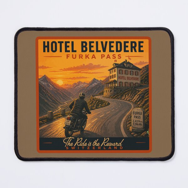 Item preview, Furka Pass Switzerland Furkapass Motorcycle Cycle Sticker TShirt 15 designed and sold by OuterShellUK.
