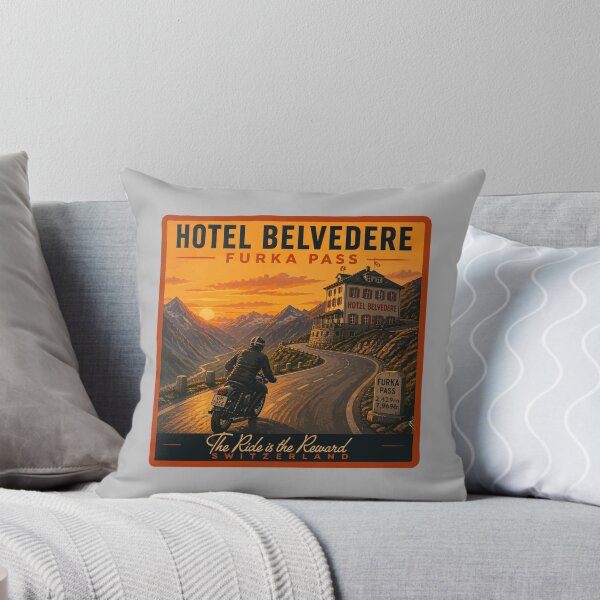 Item preview, Furka Pass Switzerland Furkapass Motorcycle Cycle Sticker TShirt 15 designed and sold by OuterShellUK.