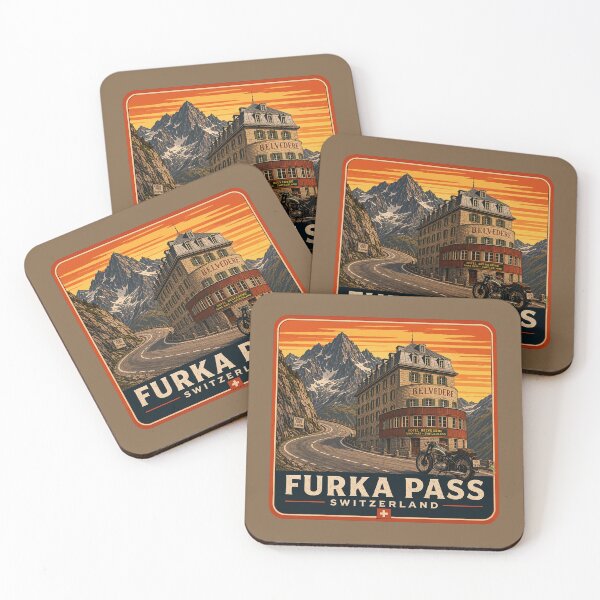 Item preview, Furka Pass Switzerland Furkapass Motorcycle Cycle Sticker TShirt 16 designed and sold by OuterShellUK.