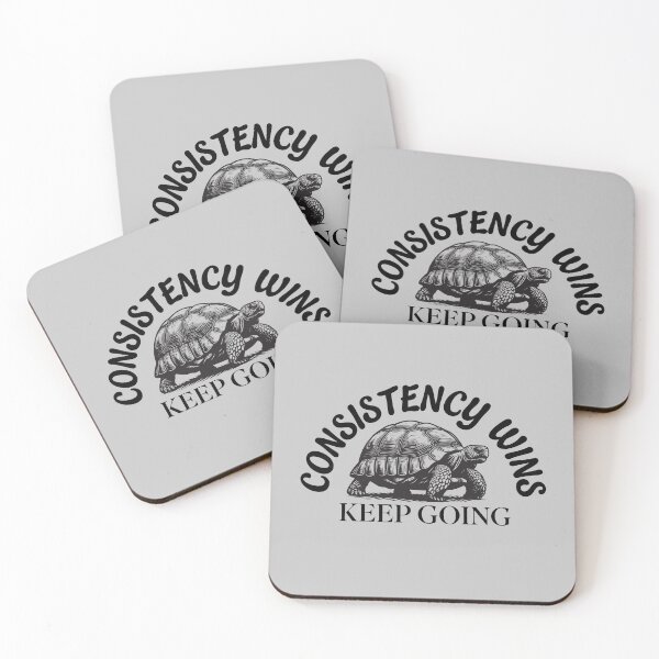 Item preview, Consistency wins tortoise motivational artwork  designed and sold by Visualfuse.