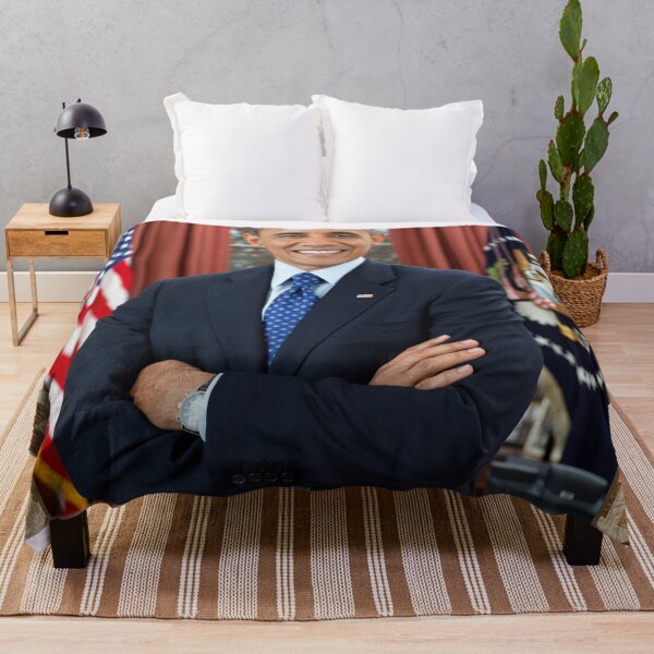 Artikelvorschau, Barack Obama — Vintage Presidential Quilt Blanket entworfen und verkauft von Bluntees .