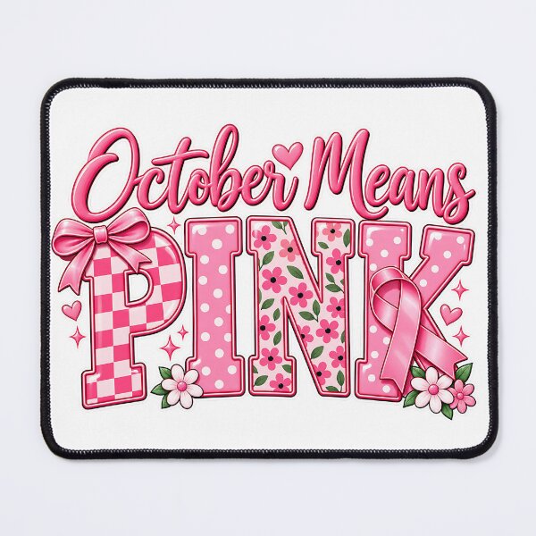 Item preview, October Means Pink Breast Cancer Awareness Floral T-Shirt designed and sold by DesignArtist.ia.