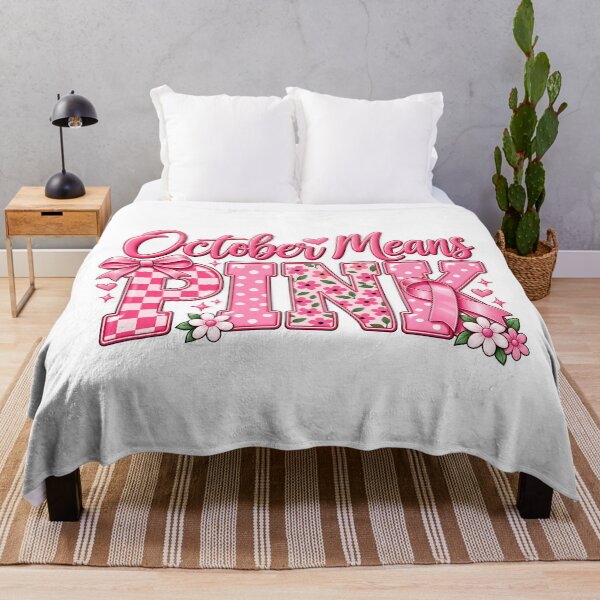 Item preview, October Means Pink Breast Cancer Awareness Floral T-Shirt designed and sold by DesignArtist.ia.