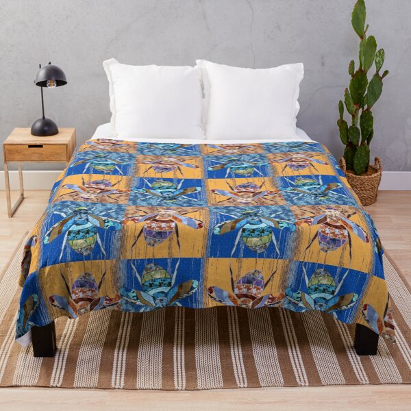 Aperçu de l'œuvre Motif textile patchwork guêpe créée et vendue par efritadesign.