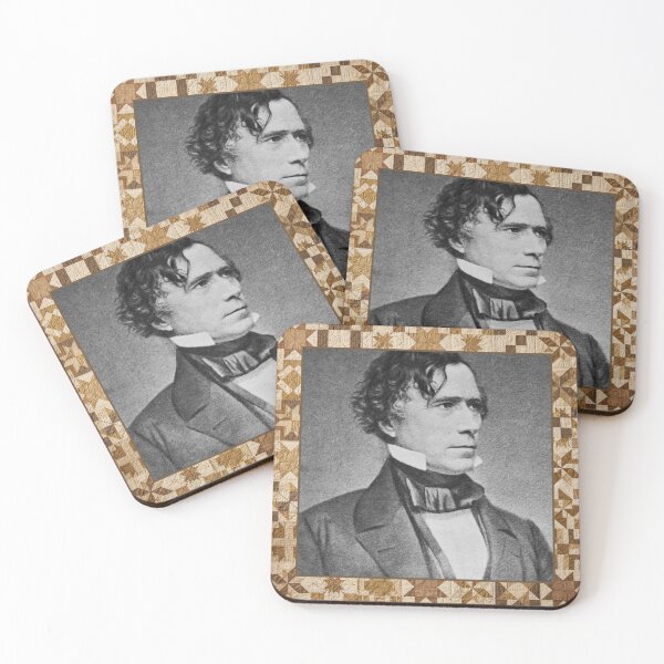 Item preview, Franklin Pierce — Vintage Presidential Quilt Blanket designed and sold by Bluntees .