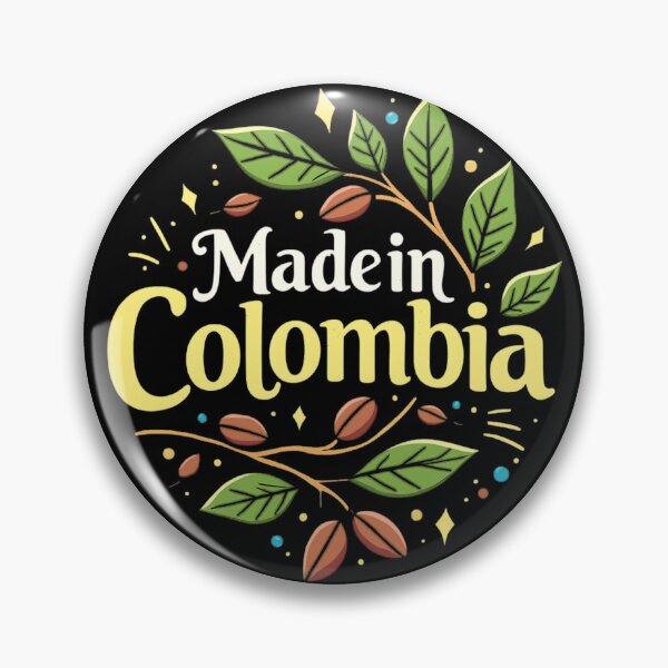 Artikelvorschau, Made in Colombia Coffee Beans - Hand Lettered Leafy Botanical Design entworfen und verkauft von Lucid Dream Pixel.