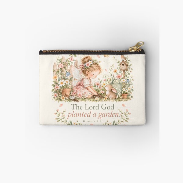 Artikelvorschau, The Lord God Planted a Garden – Christian Fairy Garden Bible Verse Art entworfen und verkauft von looplandger.