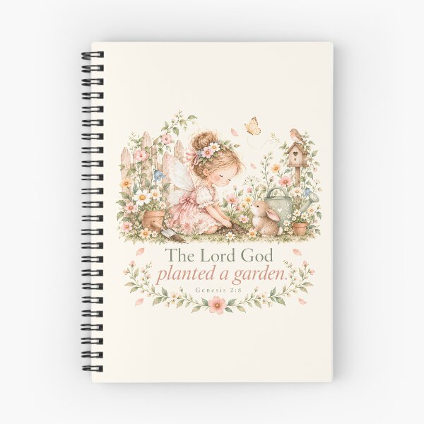 Artikelvorschau, The Lord God Planted a Garden – Christian Fairy Garden Bible Verse Art entworfen und verkauft von looplandger.