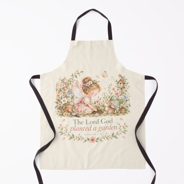 Artikelvorschau, The Lord God Planted a Garden – Christian Fairy Garden Bible Verse Art entworfen und verkauft von looplandger.