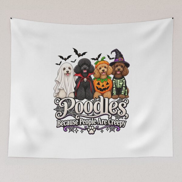 Item preview, Funny Halloween Poodles Because People Are Creepy designed and sold by anapldv.
