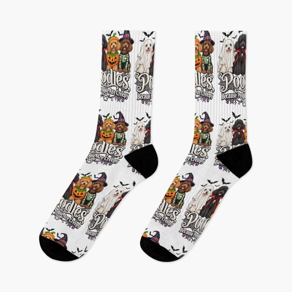 Item preview, Caniches graciosos de Halloween porque la gente da miedo. designed and sold by anapldv.