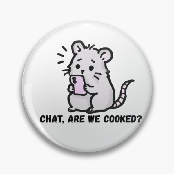 Artikelvorschau, Chat Sind wir erledigt? – Lustiger Ratten-Meme-Doodle-Sticker entworfen und verkauft von MartynaMakes.