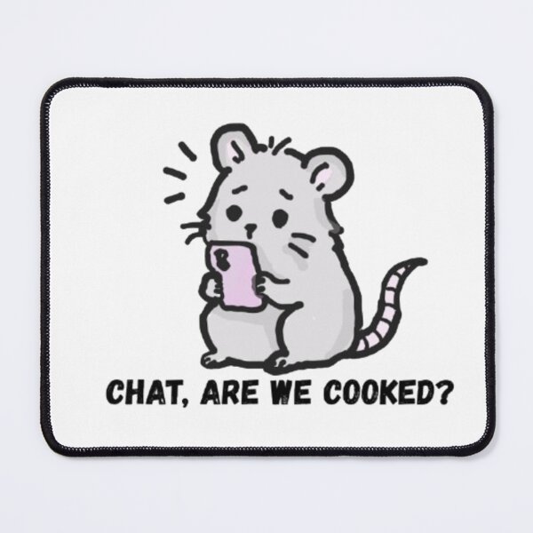 Artikelvorschau, Chat Sind wir erledigt? – Lustiger Ratten-Meme-Doodle-Sticker entworfen und verkauft von MartynaMakes.
