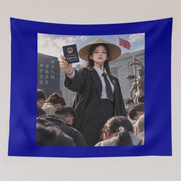 Item preview, Lawyer Shows Her License: Defending Human Rights Beneath the Conical Hat 律師亮證：斗笠下之捍衛人權 designed and sold by Peace Culture Shanghai.