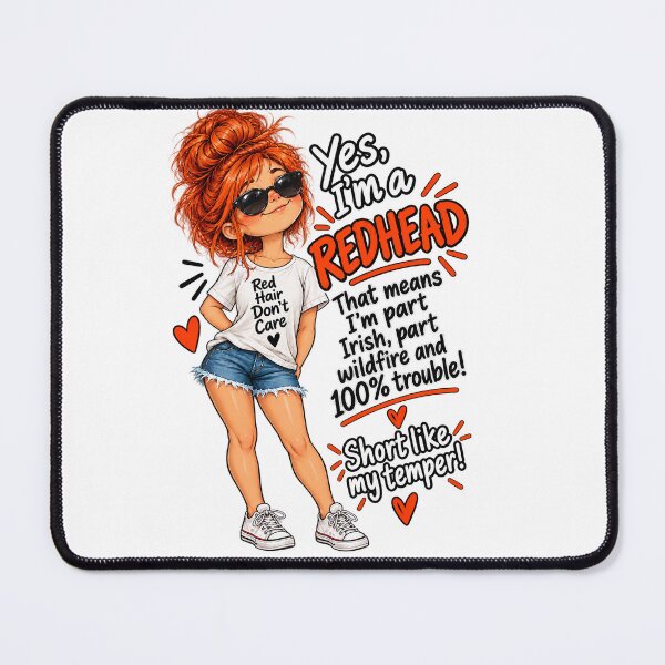 Item preview, Funny Redhead Girl - Part Irish, Part Wildfire, 100% Trouble designed and sold by Surf-and-Sky.