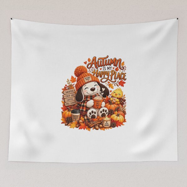 Item preview, Cozy Autumn Dog and Friends Illustration designed and sold by ZayCreates.