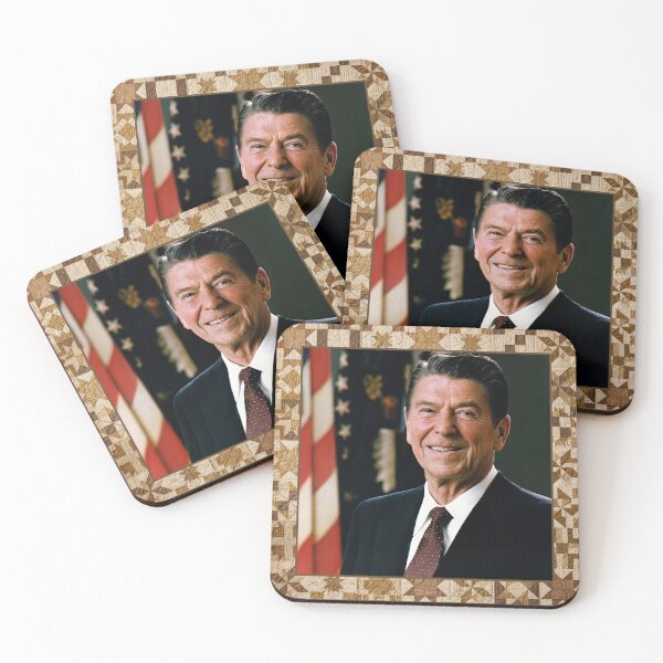 Artikelvorschau, Ronald Reagan — Vintage Presidential Quilt Blanket entworfen und verkauft von Bluntees .