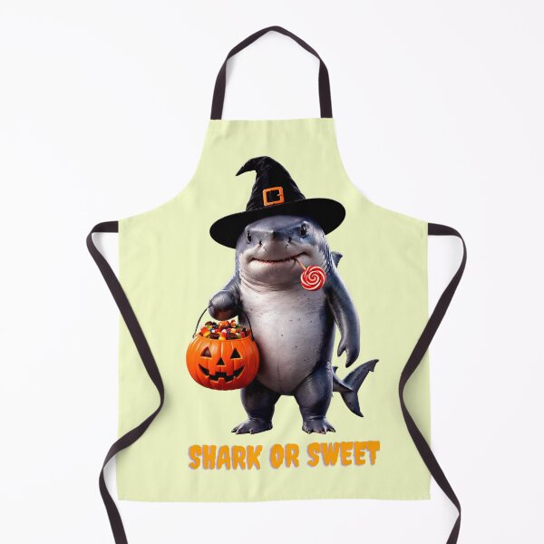 Artikelvorschau, Shark or Sweet Halloween Shark Funny Cute Witch Candy entworfen und verkauft von Thegoldenline.